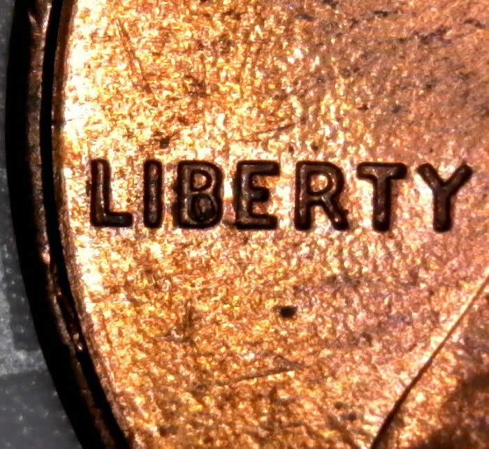 1994-P-Lincoln-Memorial-Cent-With-Broken-Die-Post-In-B-Die-Chip